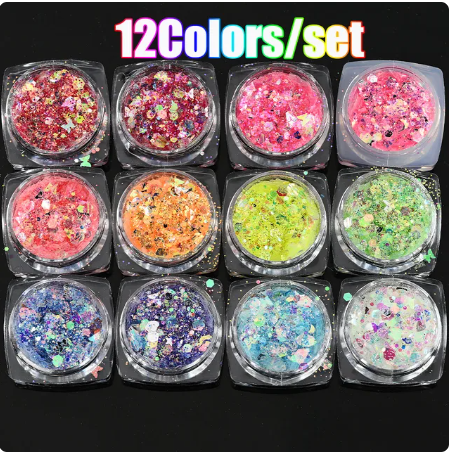 12 Piece  Glitter Packs